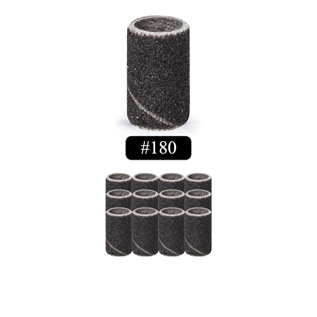 180 Grit Sanding Bands for Woodworking, Metal Polishing & DIY Projects - Fine Abrasive Sanding Sleeves for Drill Bits & Rotary Tools