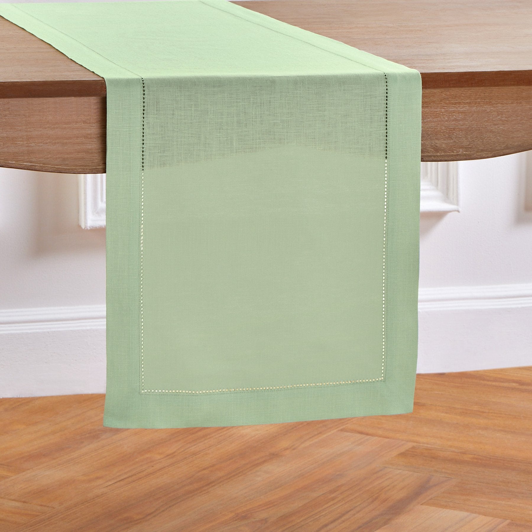 Elegant Classic Hemstitch Table Runner - Premium Linen Dining Decor for Weddings, Parties & Home Decor
