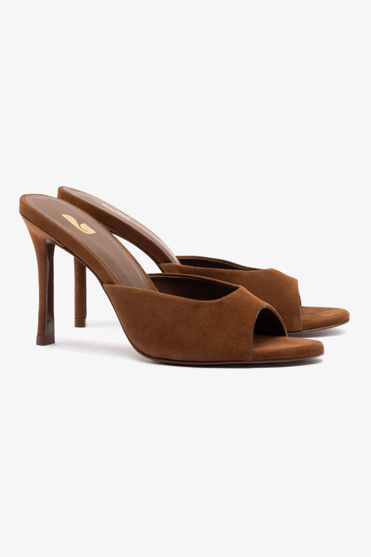 Jasmine Hi Mule Shoes for Women - Burnt Umber Suede Slip-On Loafers - Comfortable Casual & Office Wear