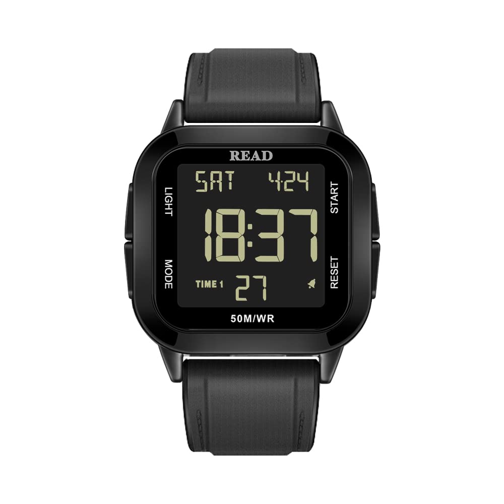 **Men's Digital Watch - Waterproof Stainless Steel Sports Watch with LCD Display, Alarm, Stopwatch & Countdown - Perfect for Outdoor Activities, Running & Workouts**