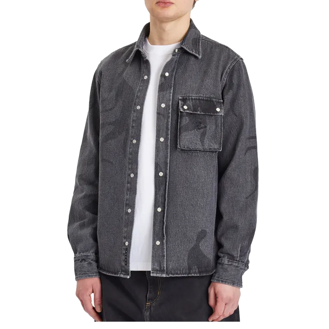 THE STALKERS SHIRT WASHED GREY - Premium Vintage Washed Grey T-Shirt for Men | Casual Streetwear, Urban Fashion, Everyday Wear