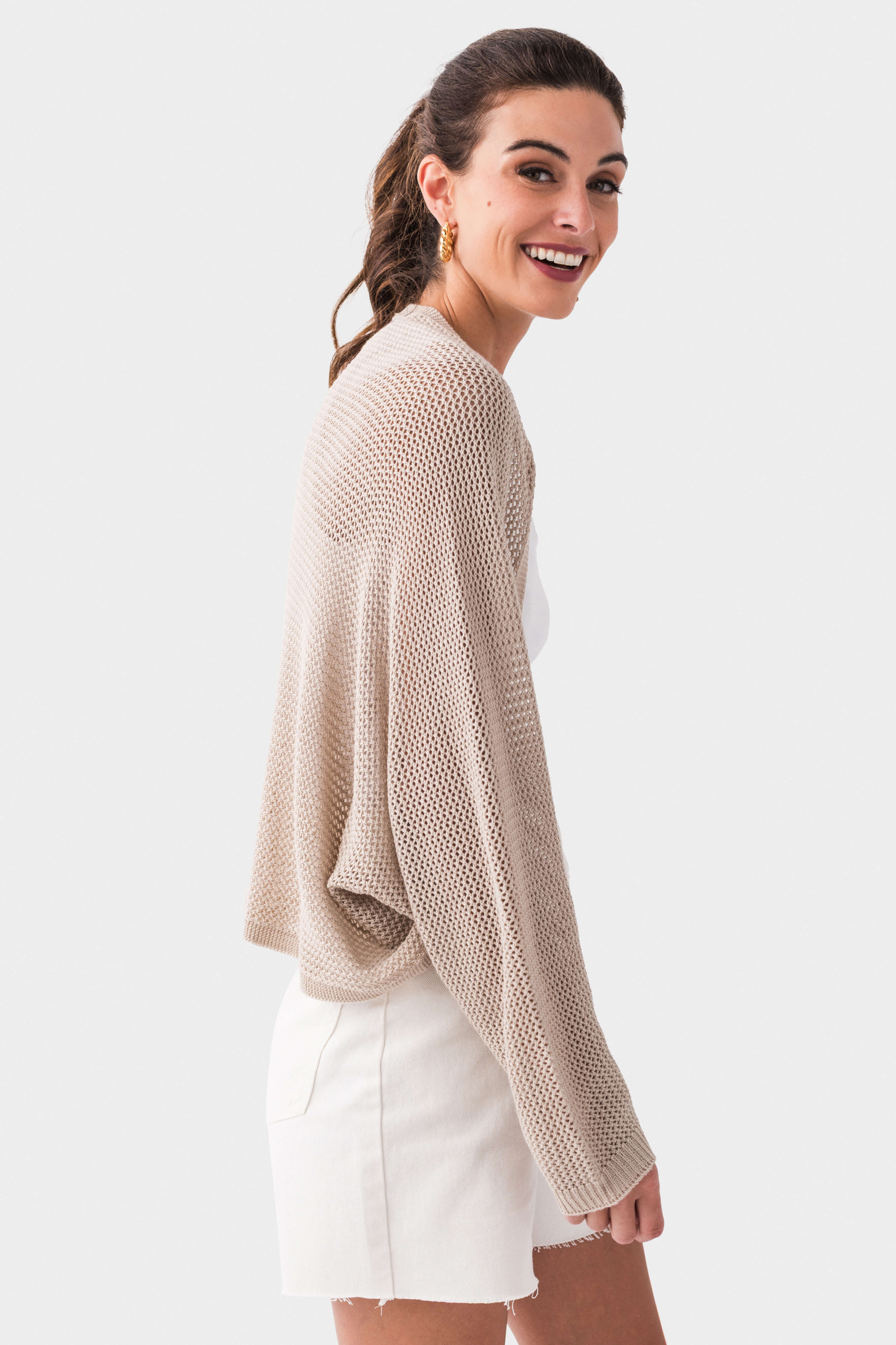 Miou Muse Lightweight Knitted Cardigan for Women - Soft Comfortable Open Front Sweater | Perfect for Office, Travel & Casual Outfits