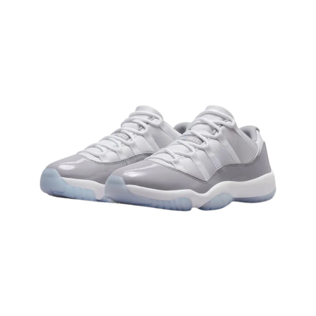Air Jordan 11 Low Sneakers - White Cement Grey & University Blue (AV2187-140) | Men's Basketball Shoes for Casual Wear & Street Style