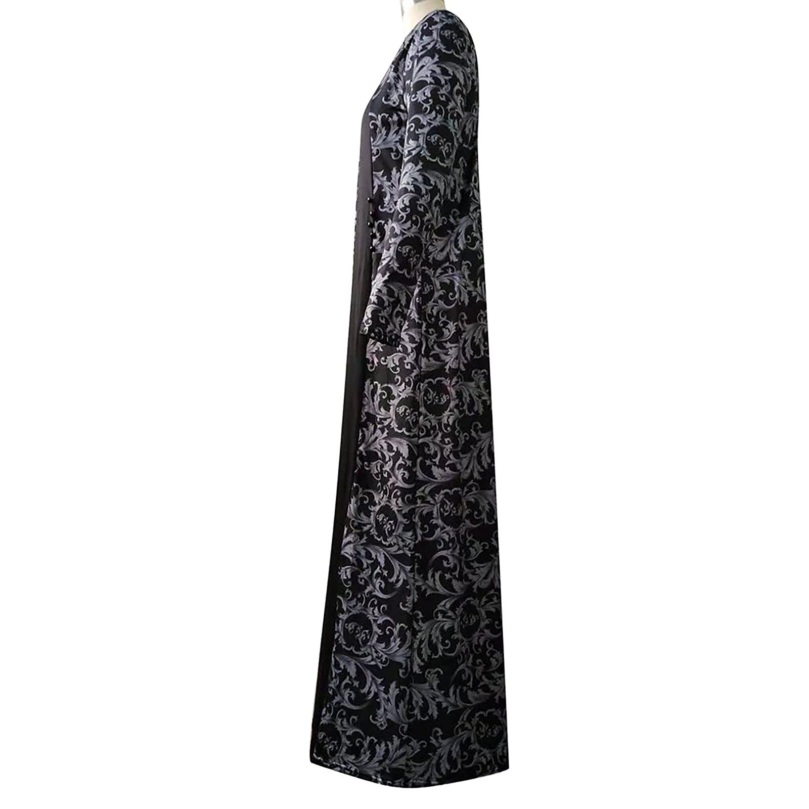 SERYU Women's Plus Size Floral Maxi Dress - Long Flowy Islamic Muslim Dress for Prayer, Eid, and Casual Wear