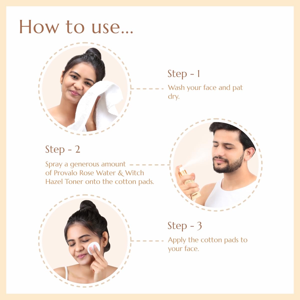 Provalo Alcohol-Free Rose Water & Witch Hazel Face Toner for Glowing Skin - Tightens Pores & Hydrates Dry, Oily & Acne-Prone Skin - 110ml | Suitable for Men & Women | Perfect for Daily Skincare Routine & Post-Shave Soothing
