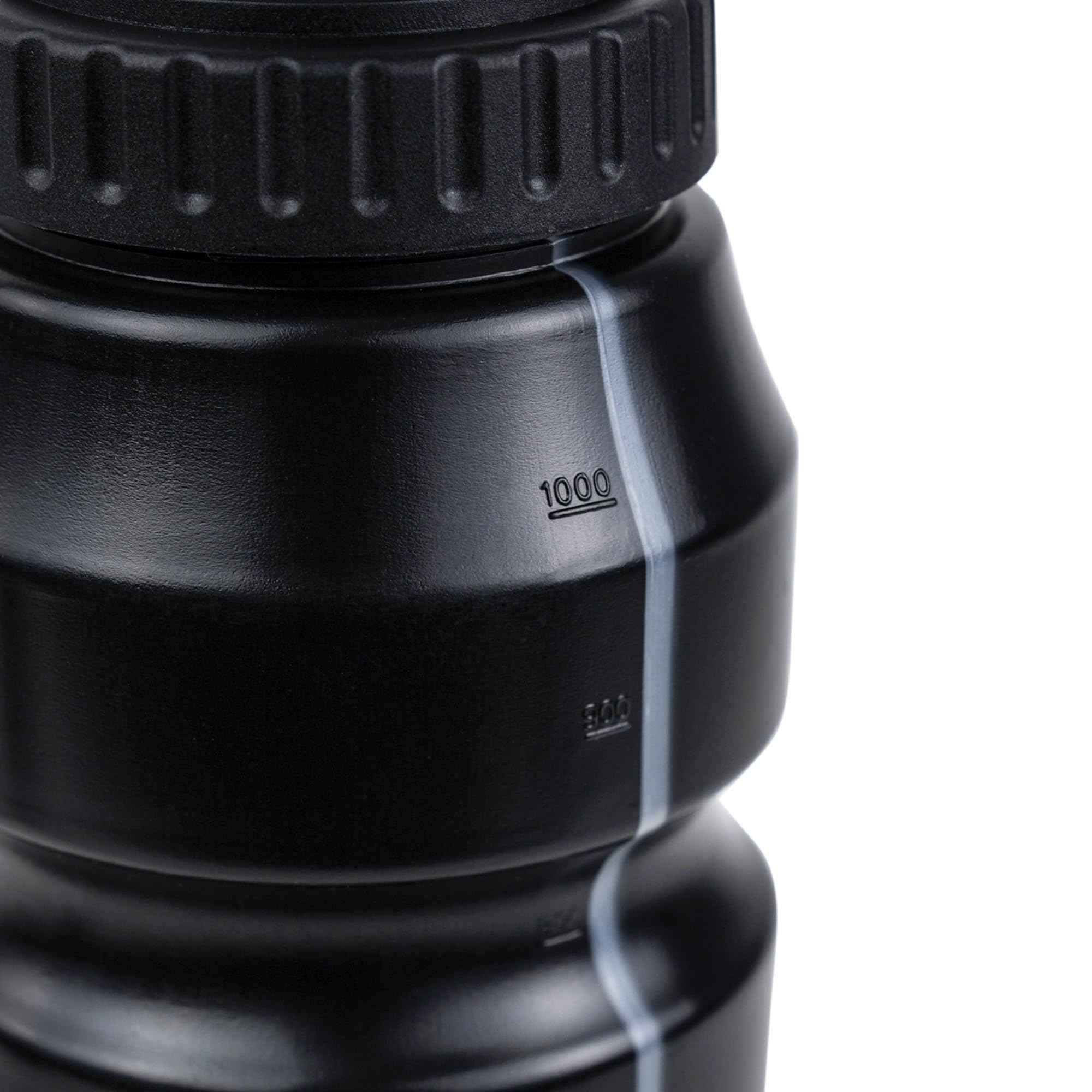 Cannon Sports 1 Liter BPA-Free Water Bottle - 34 Oz Large Mouth Sports Bottle with 2 Lids (Straw & Squeeze) - Ideal for Hockey, Lacrosse, Football, Boxing & Outdoor Activities - Perfect for Gym, Hiking & Sports Training (Black)