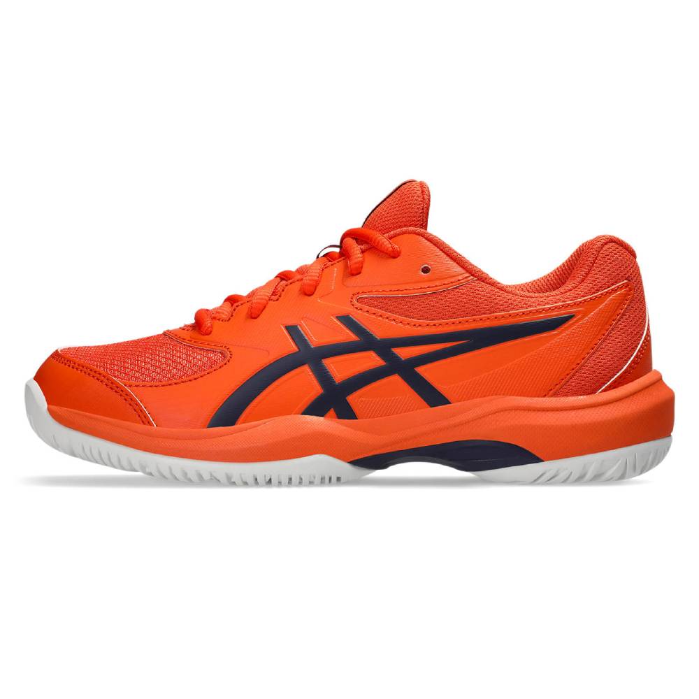 ASICS Gel-Game GS Junior Tennis Shoes for Kids - Nova Orange/Indigo Fog | Lightweight & Supportive Court Sneakers for Junior Players | Perfect for Tennis Training & School Sports