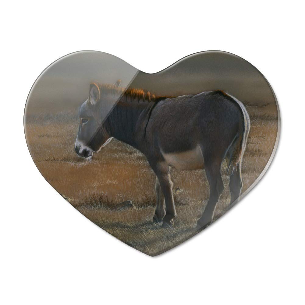 Cute Small Donkey Heart Acrylic Fridge Magnet - Adorable Animal Decor for Kitchen, Office & Dorm Room - Perfect Gift for Animal Lovers & Home Organization