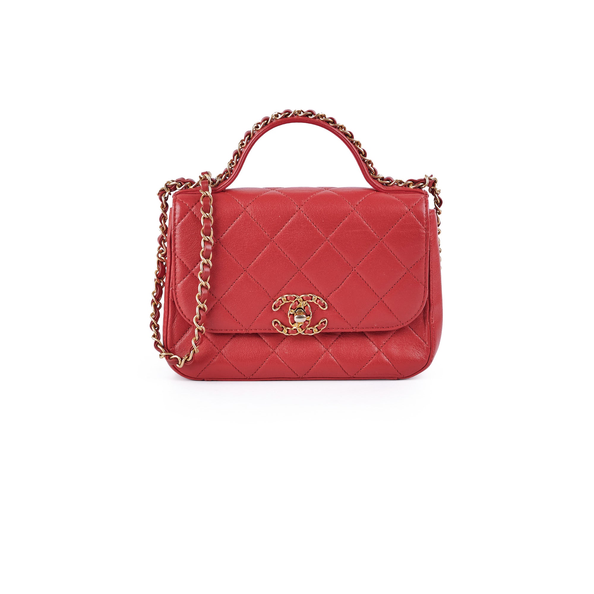 Chanel Seasonal Red Top Handle Bag - Luxury Designer Handbag for Women | Perfect for Parties, Weddings & Special Occasions