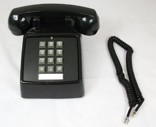 Cortelco 250000-VBA-20MD Black Desk Phone - ValueLine Series | Reliable Office Communication Solution for Small Businesses & Home Offices