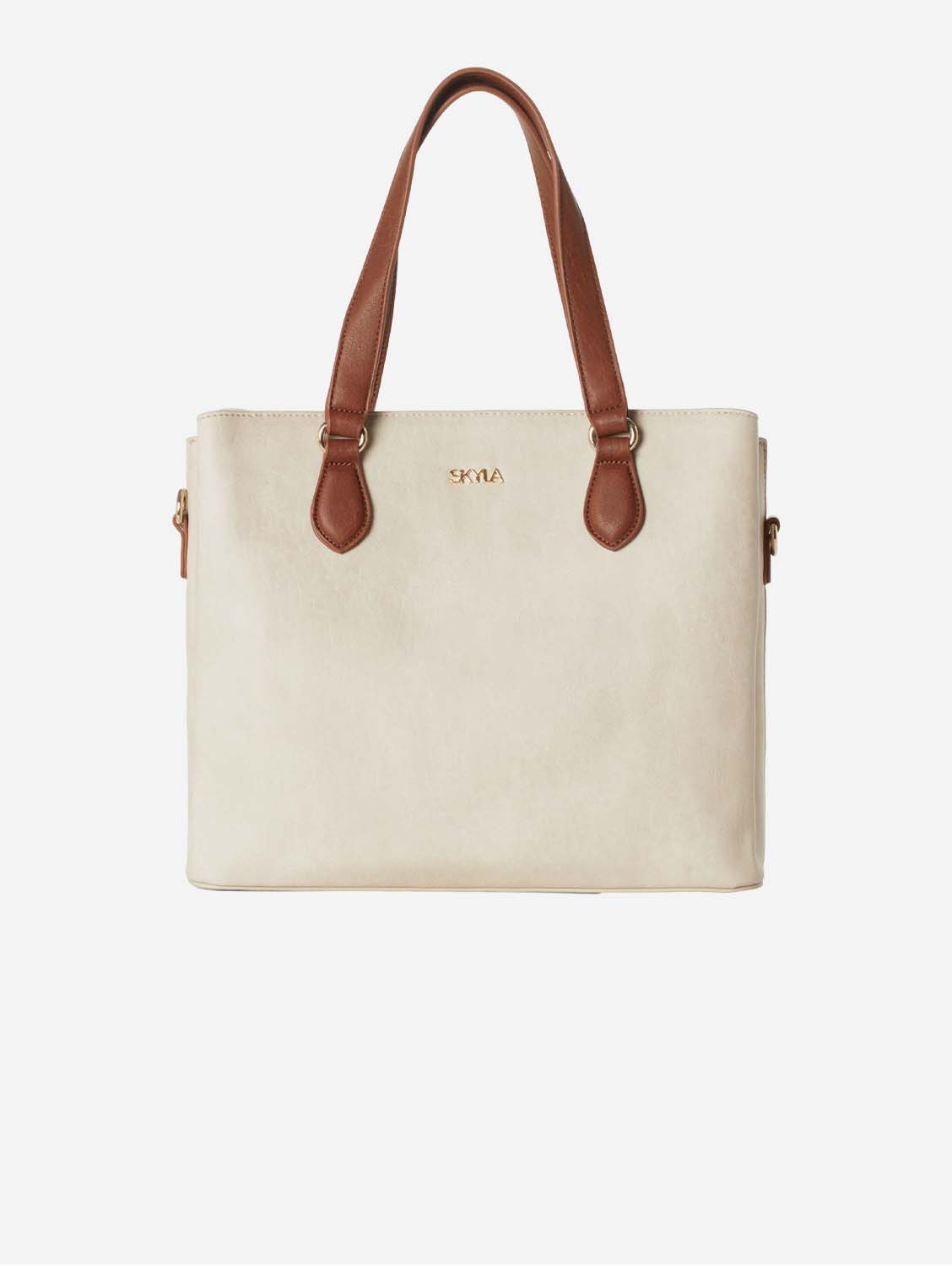 Tanya Vegan Leather Shoulder Bag for Women | Stylish Crossbody Purse | Perfect for Work, Travel & Everyday Use | Latte Color
