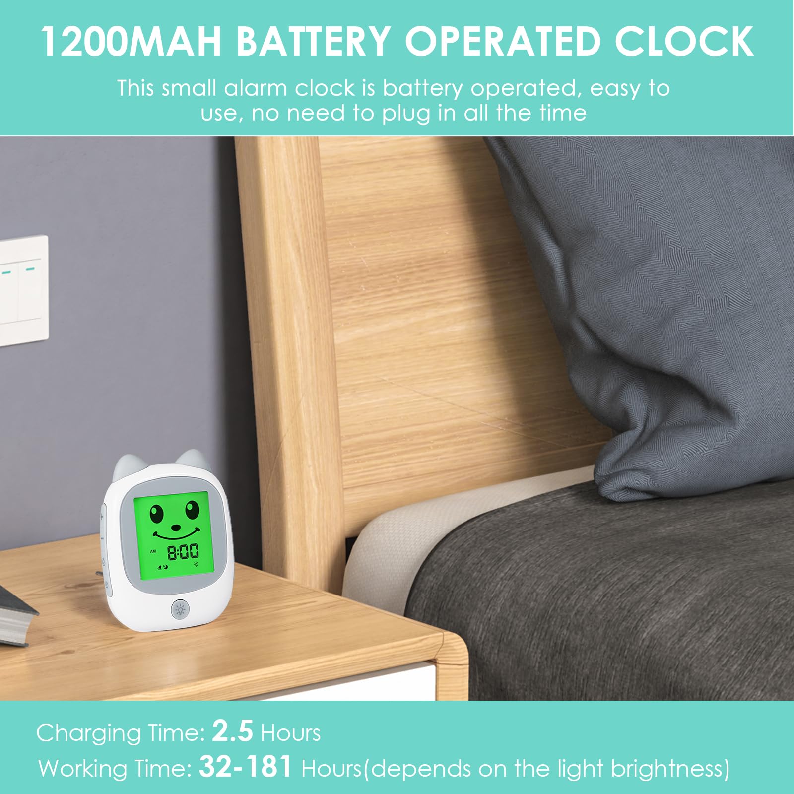 Toddler Sleep Training Clock - Kids Alarm Clock with Wake-Up Light & Snooze Function | Perfect for Sleep Training, Bedtime Routine & Early Learning | Ideal for Boys & Girls Nursery, Preschool & Home Use