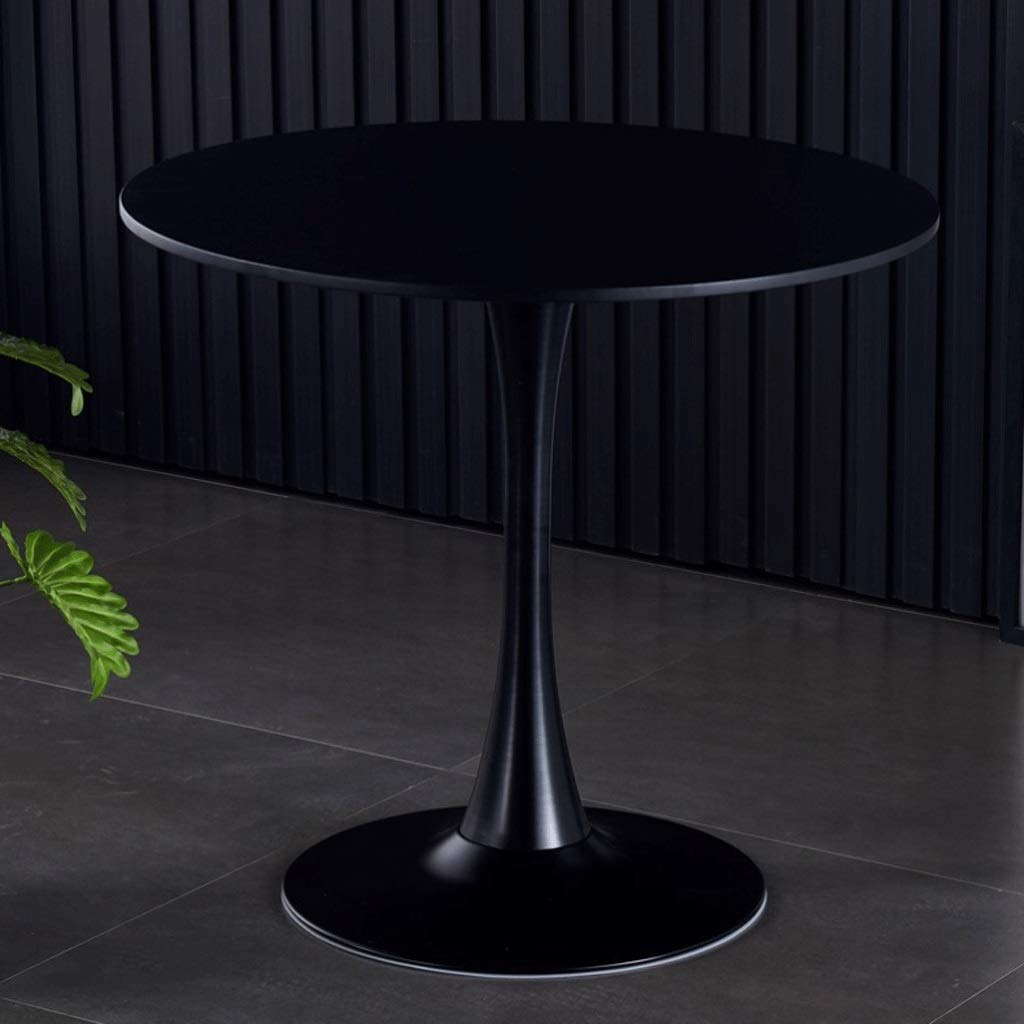 Black End Table Side Table Nightstand - 70x73cm Freestanding Coffee Table Sofa Table for Living Room, Bedroom, Office - Perfect for Small Spaces, Home Decor & Storage