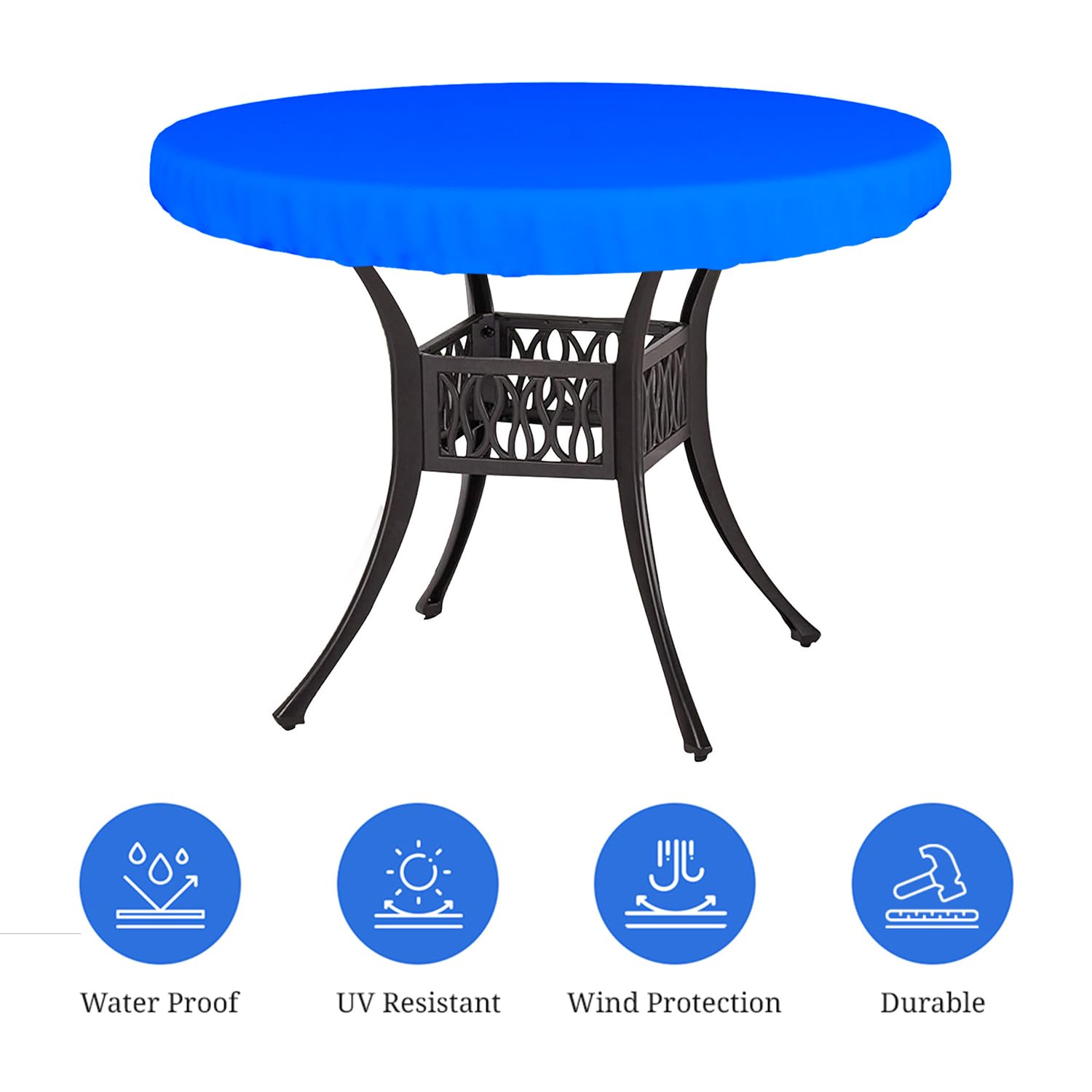 Heavy Duty 18 Oz Waterproof UV Resistant Outdoor Table Cover - 44