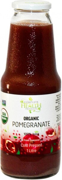 Organic Pomegranate 100% Pure Juice - Antioxidant Rich Superfood Drink for Immunity Boost, Heart Health & Energy - Perfect for Smoothies, Cocktails & Healthy Morning Routines