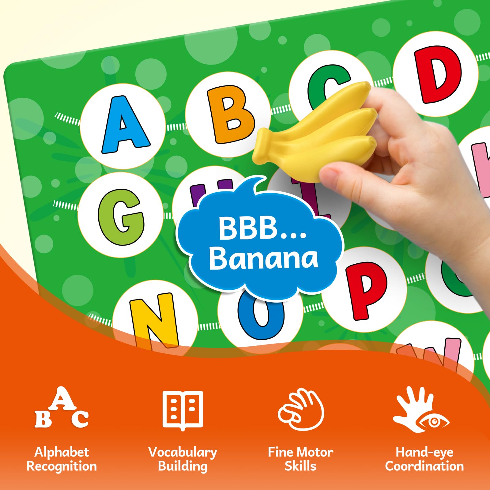 **26-Piece Alphabet Mystery Box for Kids - ABC Learning Toys, Letter Sorting & Matching Games for Toddlers, Speech Therapy & Fine Motor Skills Toys for Preschool & Kindergarten Classrooms - Perfect for Early Learning & Classroom Activities**