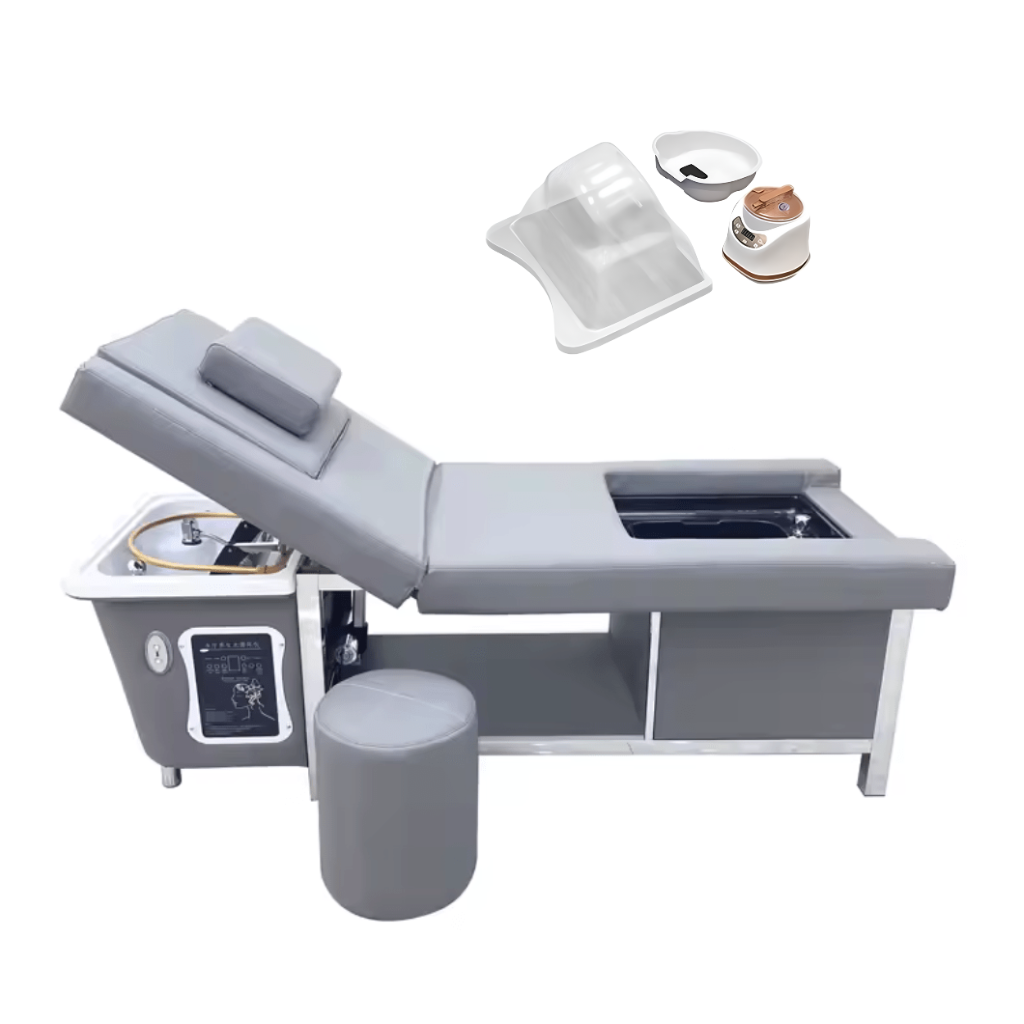 Premium SalonLand Thai Shampoo Bed - Professional Salon Head Spa Equipment with Adjustable Lifting Backrest & Water Circulation System | Perfect for Hair Washing, Scalp Treatment & Relaxing Spa Services