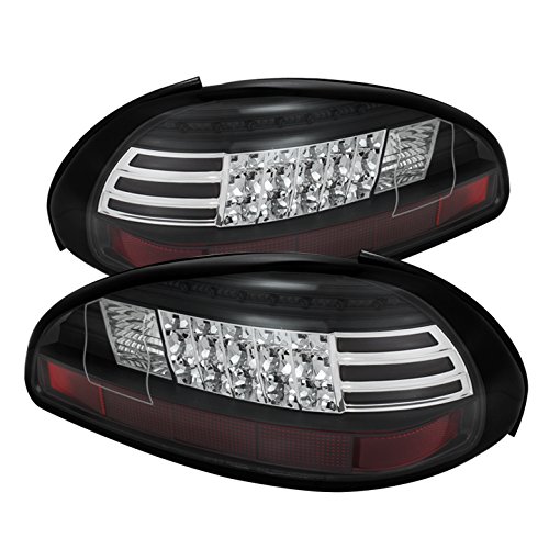 Xtune Pontiac Grand Prix LED Tail Lights - Black Housing with Clear Lens - High Performance Brake Lights for Night Driving & Car Customization