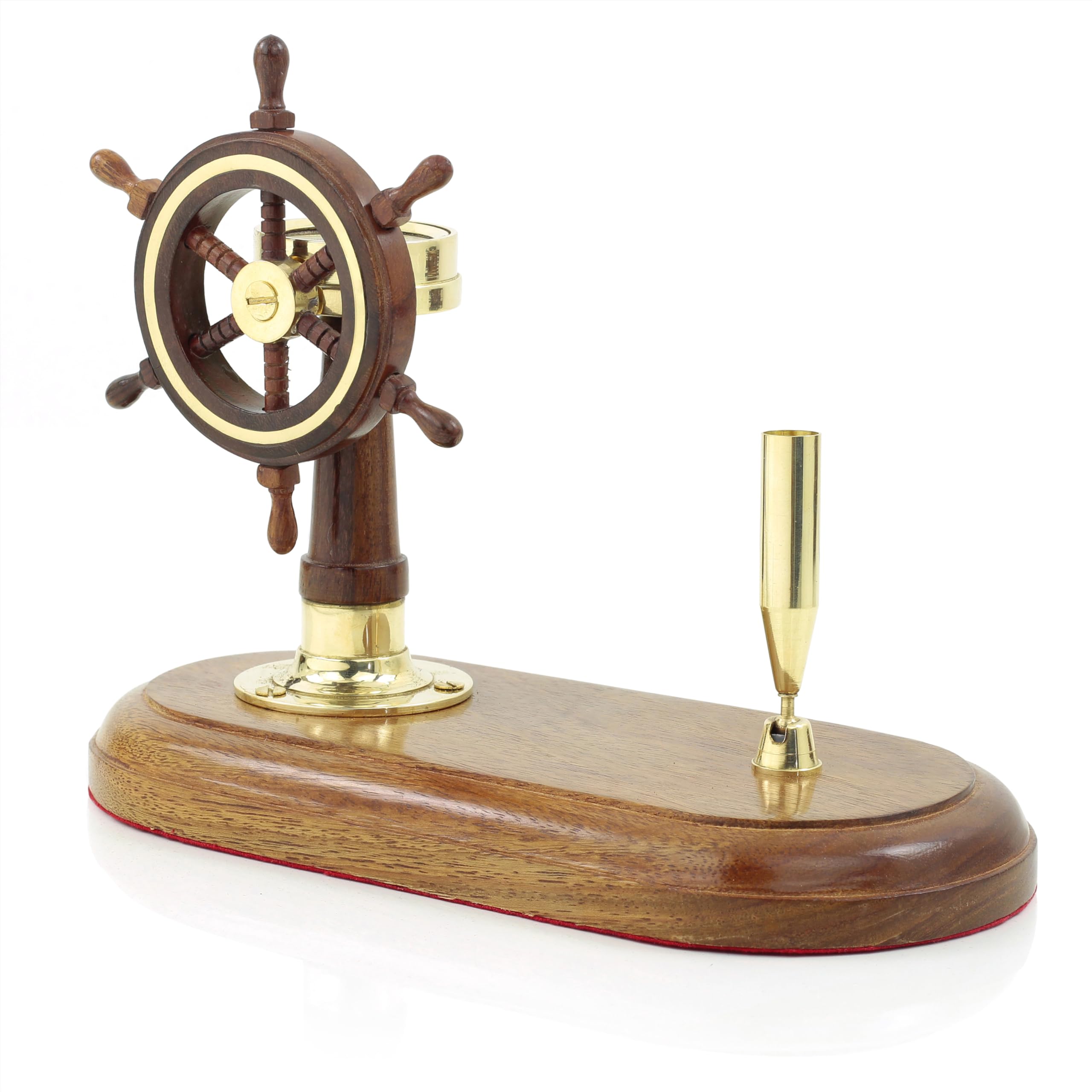 Nautical Pen Holder with Directional Telegraphic Compass - Premium Office Desk Decor | Unique Gift for Sailors, Travelers & Home Office Organization