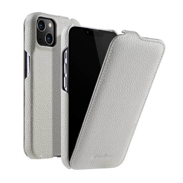 Genuine Vertical Open Business Wallet Case for iPhone 13 - Slim RFID Protection with Card Slots for Credit Cards & ID - Perfect for Work, Travel and Everyday Use