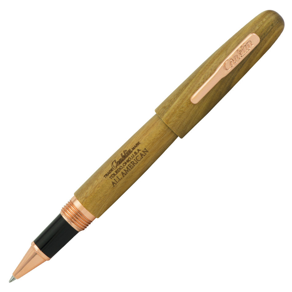 Conklin All American 898 Limited Edition Rollerball Pen - Pau Preto Wood with Rose Gold Trim | Premium Writing Instrument for Business Professionals & Gift Giving