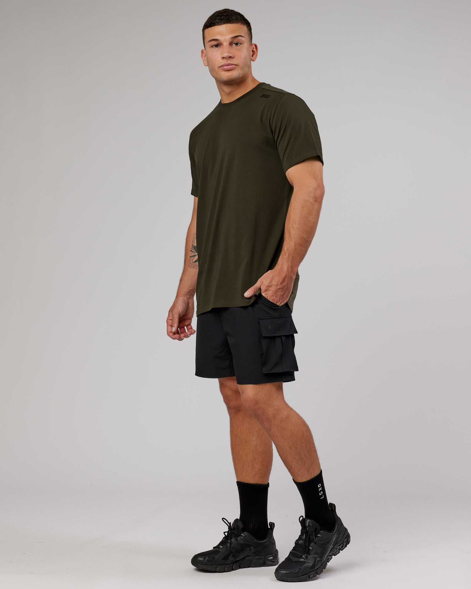 Energy Stretch 6 Performance Cargo Shorts for Men - Black | Lightweight Quick-Dry Workout & Hiking Shorts with Multiple Pockets
