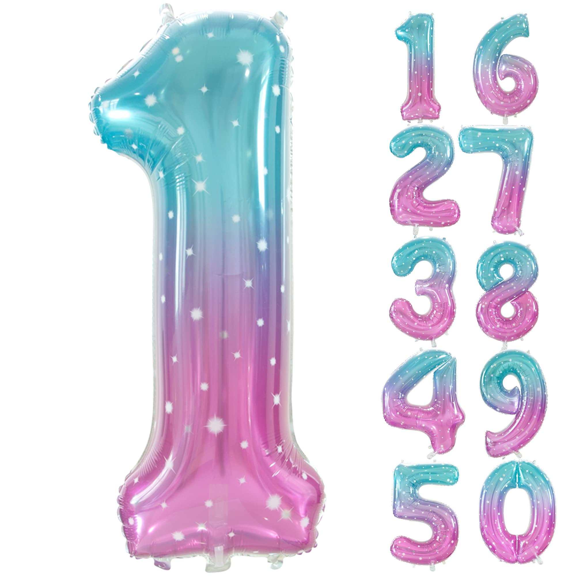 40 Inch Large Number 1 Balloon - 1st Birthday Party Decorations, First Birthday Sign Supplies for Baby Shower, Gender Reveal & Anniversary Celebrations