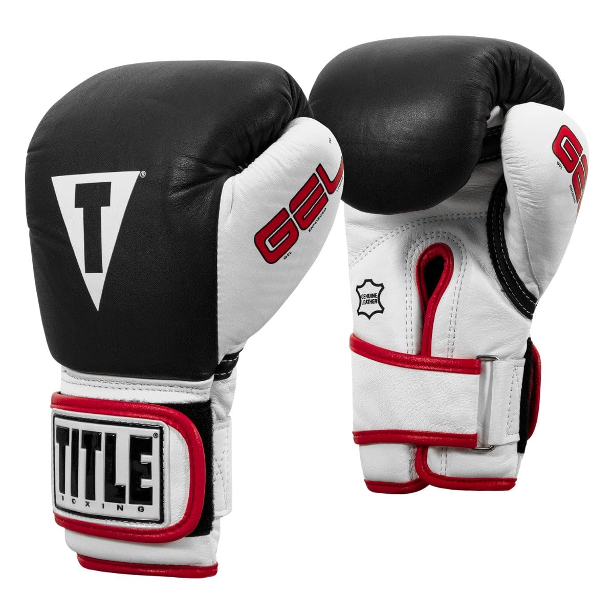Premium TITLE Gel World Bag Gloves - Boxing & MMA Training Gloves for Punching Bag Workouts, Sparring & Fitness Training (Black/Red) - Perfect for Home Gym, Boxing Classes & Martial Arts Practice