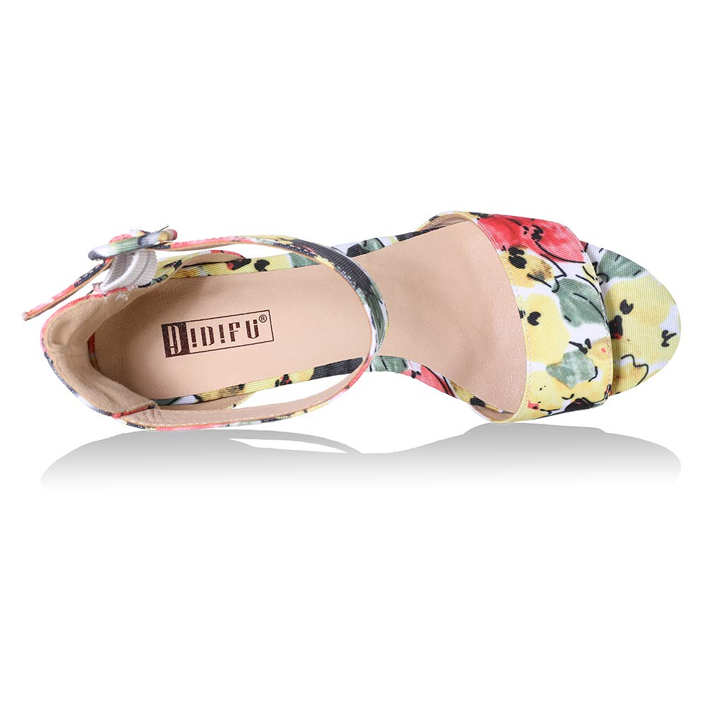 IDIFU IN5 Sabrina Women's Platform Heels - Chunky Block Heel Sandals with Ankle Strap for Wedding, Party & Dress Occasions | Open Toe High Heels for Women | Perfect for Evening Events, Date Nights & Special Occasions