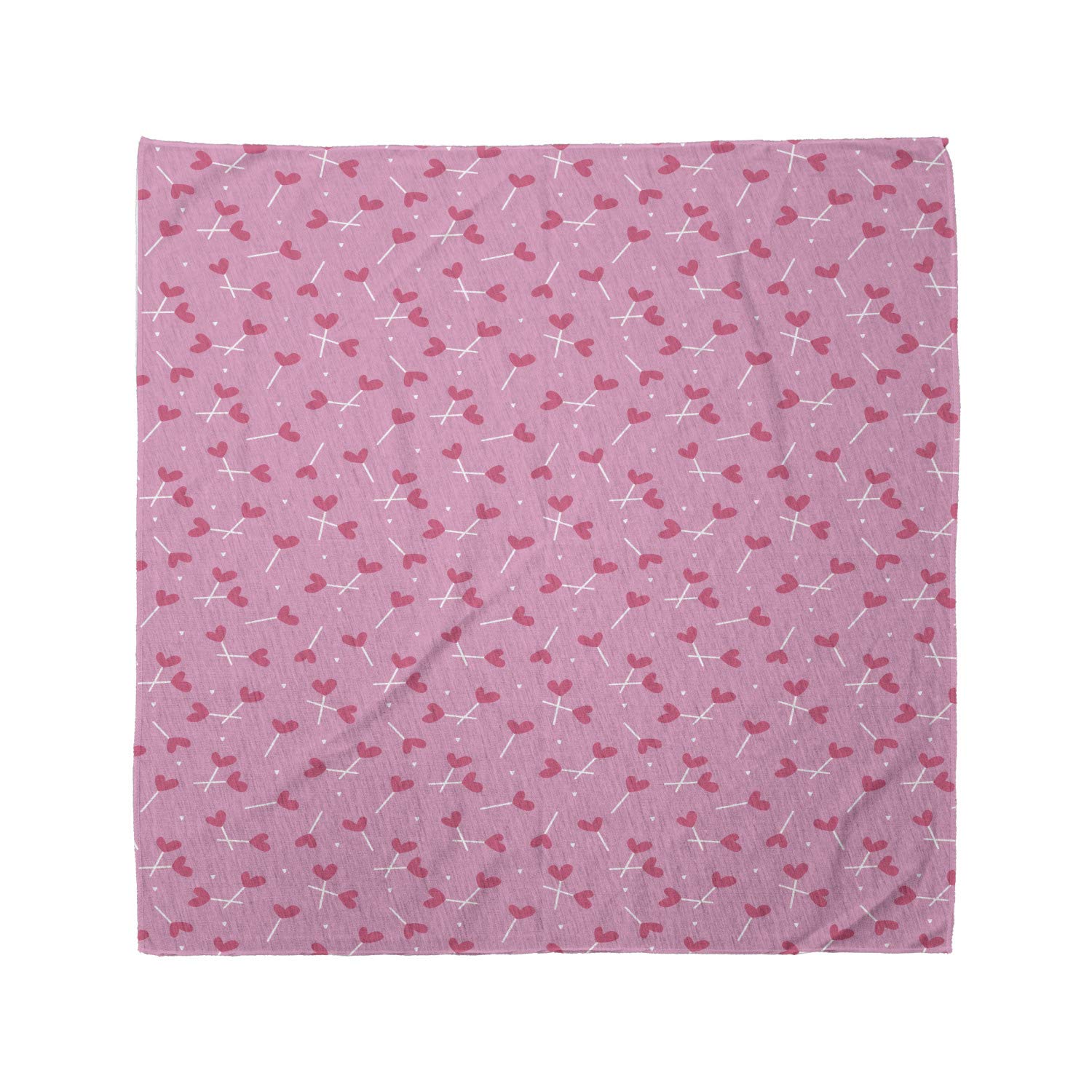 Ambesonne Romantic Bandana - Hearts Valentine's Day Unisex Head Scarf & Neck Tie for Women & Men | Perfect for Valentine's Gifts, Couple Outfits & Casual Fashion Accessories