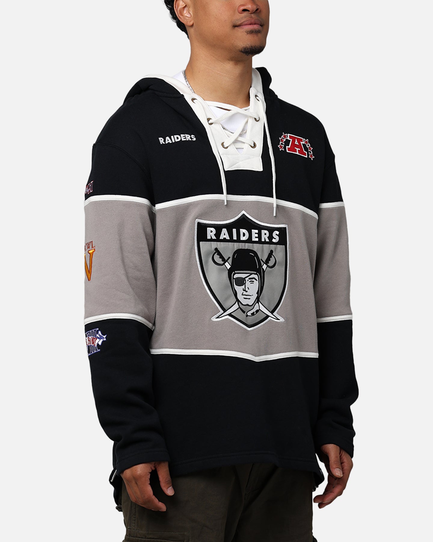 47 Brand Las Vegas Raiders Super Bowl Gridiron Lacer Hoodie - Jet Black NFL Fan Gear for Game Day & Casual Wear