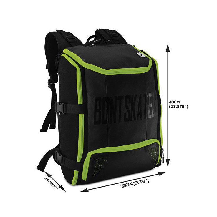 Bont Backpack Black/Green - Durable & Stylish Hiking Backpack for Outdoor Adventures, Travel & Daily Use