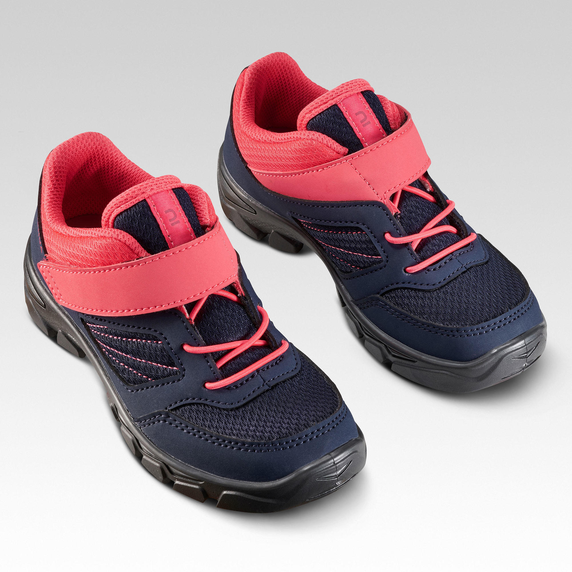 Quechua NH100 Kids' Hiking Shoes with Velcro Closure - Lightweight & Durable for Outdoor Adventures, Trail Walking & School Activities