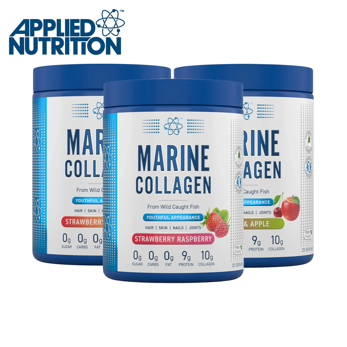 Applied Nutrition Flavored Marine Collagen Powder 300g - Supports Skin, Hair & Joint Health - Ideal for Smoothies, Coffee & Baking