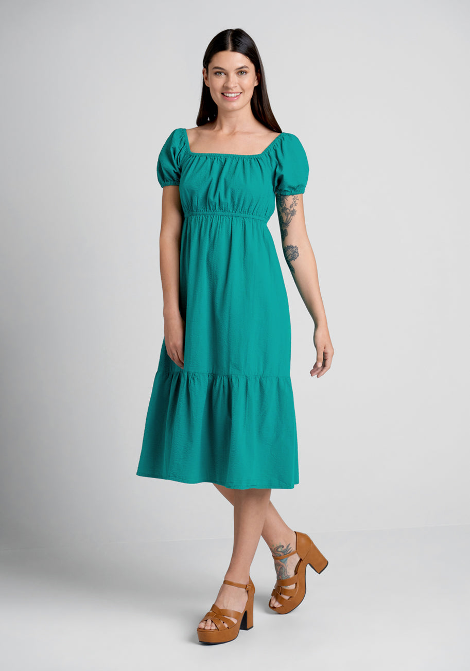 I Think I Love You Midi Dress - Women's Floral Summer Dress for Date Night & Special Occasions