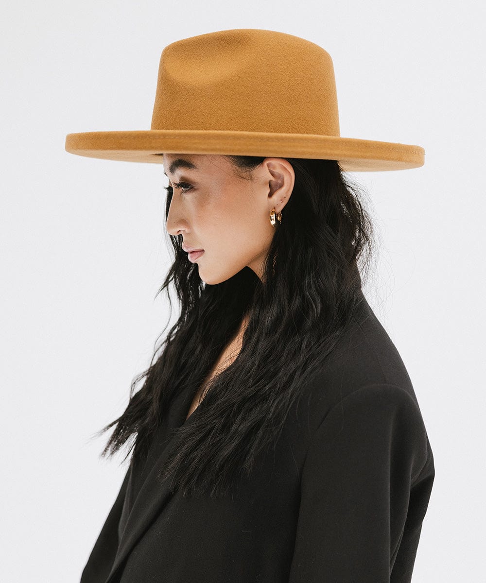 Maude Pencil Brim Hat in Cinnamon - Vintage Style Women's Sun Hat with UPF Protection - Perfect for Beach, Garden & Summer Outdoor Activities