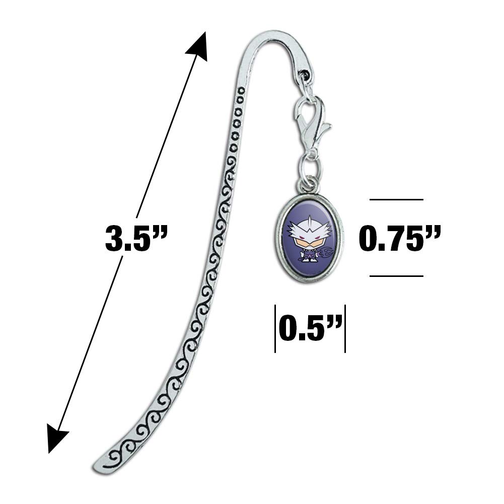 Aquaman Movie Ocean Master Chibi Character Metal Bookmark - Cute Collectible Page Marker with Oval Charm for Books, Comics & Gifts (DC Comics Fan Merchandise)