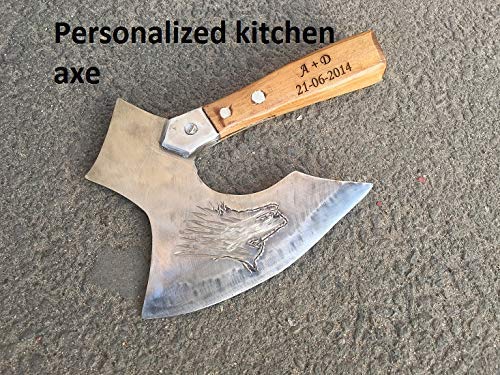 Premium Stainless Steel Kitchen Axe - Heavy Duty Meat Chopper & Butcher Knife | Viking-Inspired Chef Gift for Home Cooking & BBQ | Perfect for Chopping Meat, Vegetables & Wooden Boards