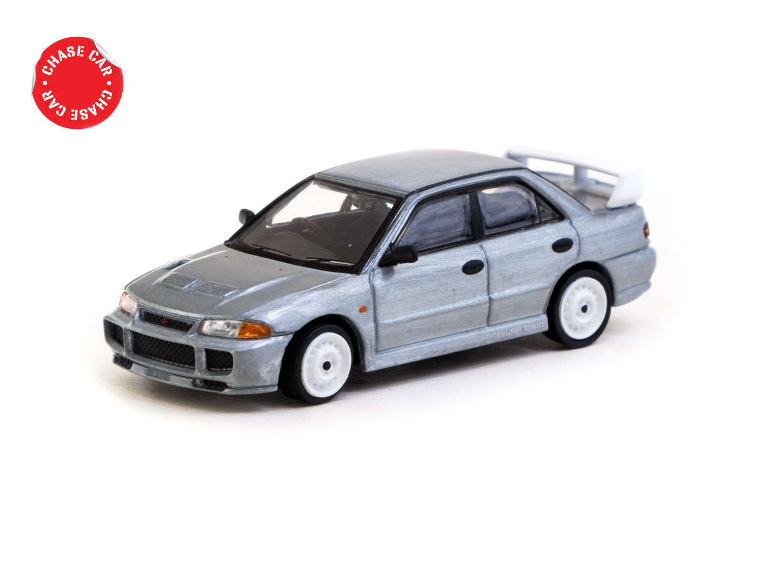 Tarmac Works 1/64 Scale Mitsubishi Lancer Evolution III RS White - Lamley Special Edition Diecast Model Car - Collectible for Car Enthusiasts & Perfect for Display or Racing Scenes