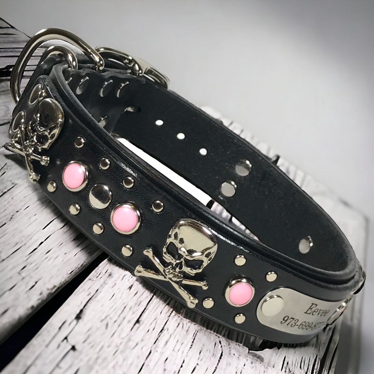 Premium Bellamy Leather Dog Collar - Adjustable & Durable Pet Collar for Small Medium Large Dogs - Perfect for Daily Walks, Training & Outdoor Adventures