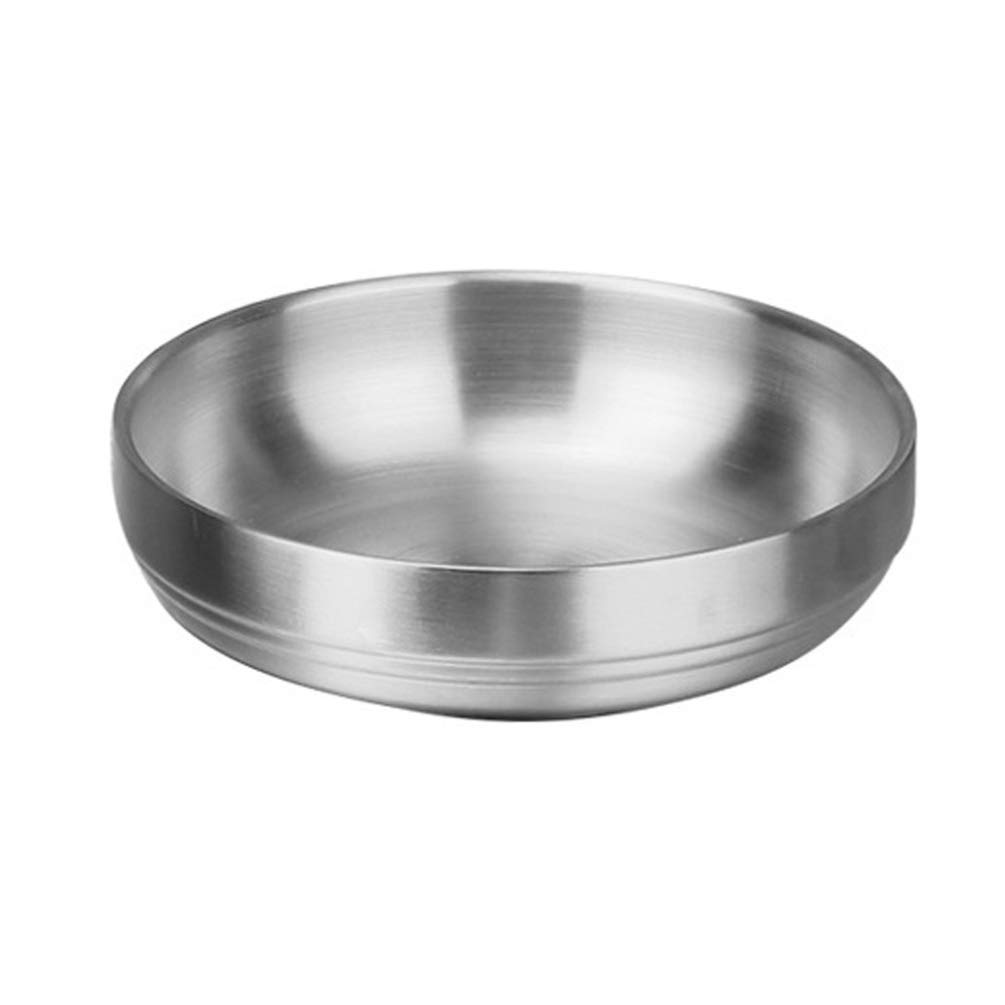HEMOTON 3.5-Inch Stainless Steel Sauce Dishes - Round Seasoning Bowls for Sushi, Dipping Sauces & Appetizers | Durable Mini Plates for Home, Restaurant & Daily Use | Perfect for Entertaining, Parties & Asian Cuisine