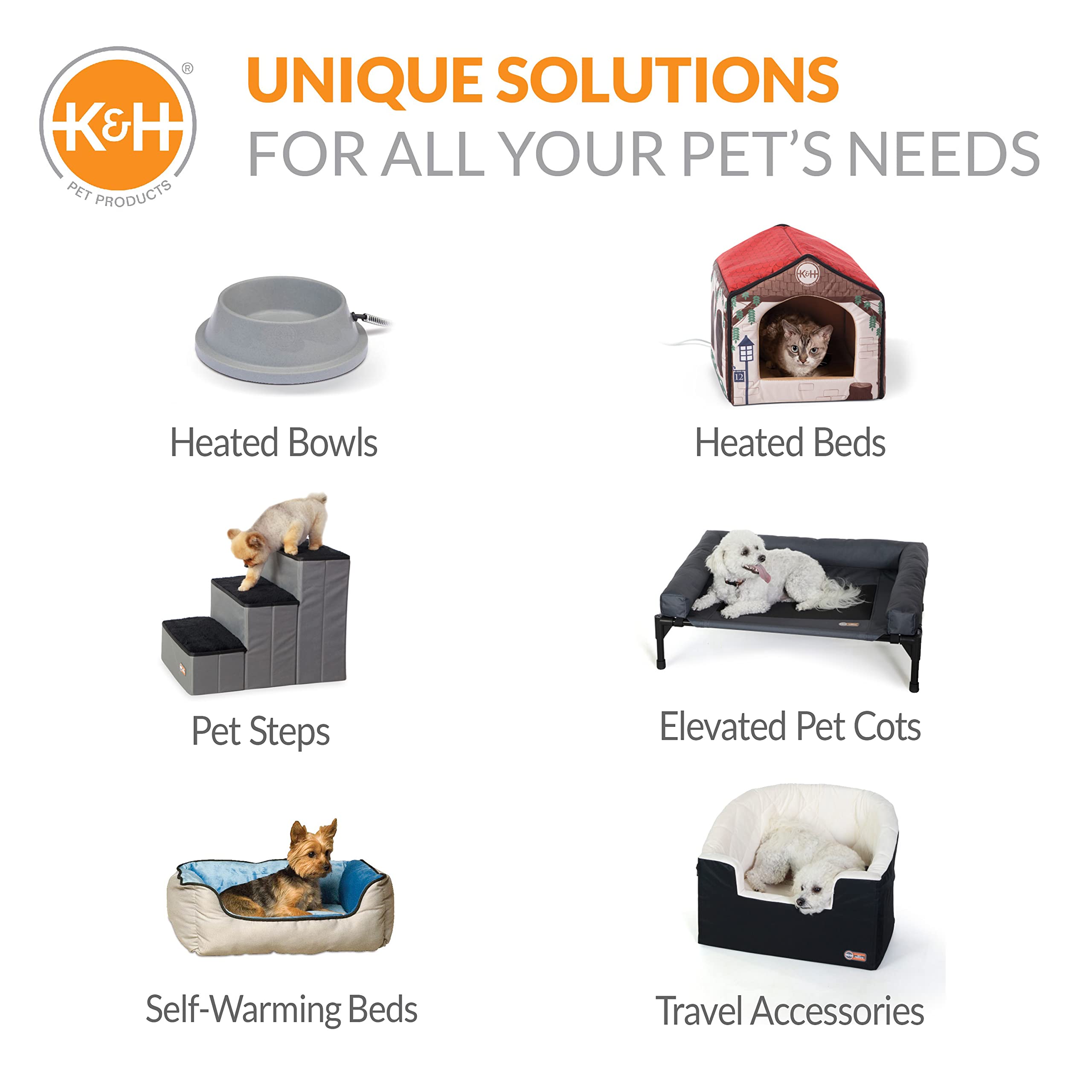 K&H Dog Car Seat Booster with Safety Belt for Small & Medium Dogs - Travel Comfort