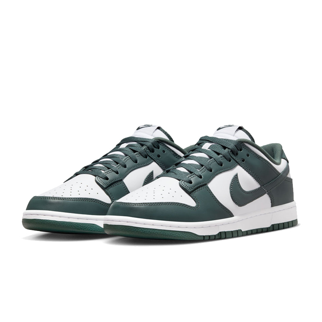 Nike Dunk Low Retro Sneakers in White & Vintage Green - Classic Comfort for Casual Wear, Street Style & Everyday Fashion