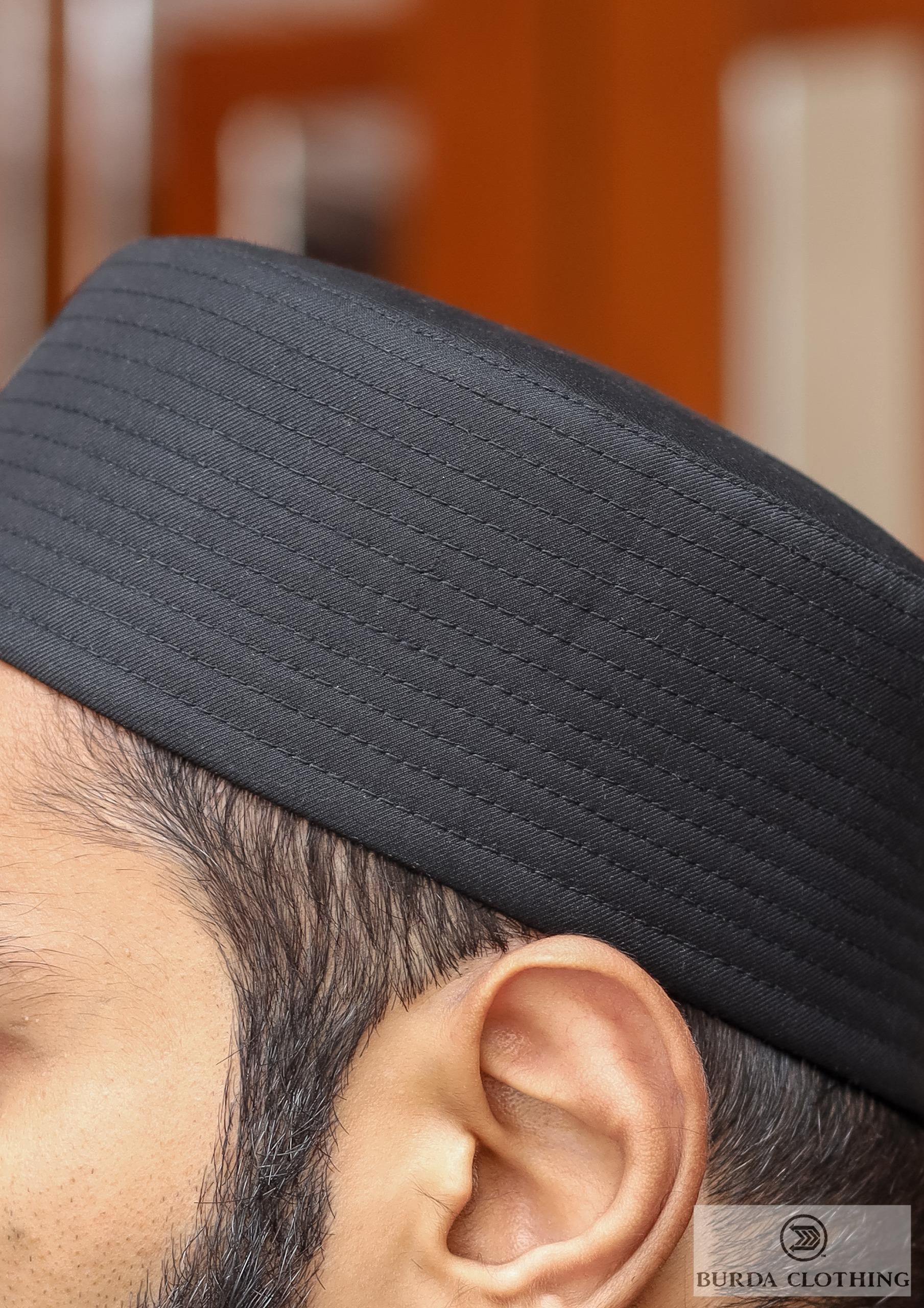 Premium Burda Soft Imam Kufi - Comfortable Islamic Prayer Hat for Men - Perfect for Daily Salah, Mosque Worship & Special Occasions