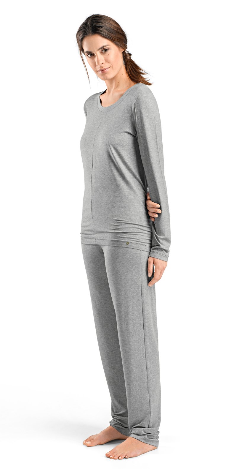 Hanro Women's Breathable Yoga Long Sleeve Top for Yoga, Pilates & Workout - Comfortable Stretchy Workout Shirt for Gym & Lounge Wear