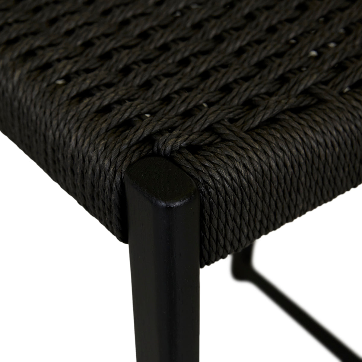Anton Paper Cord Bar Stool - Natural Woven Seat, Adjustable Height, Modern Kitchen & Dining Room Furniture for Home, Bar, Cafe, and Restaurant Use
