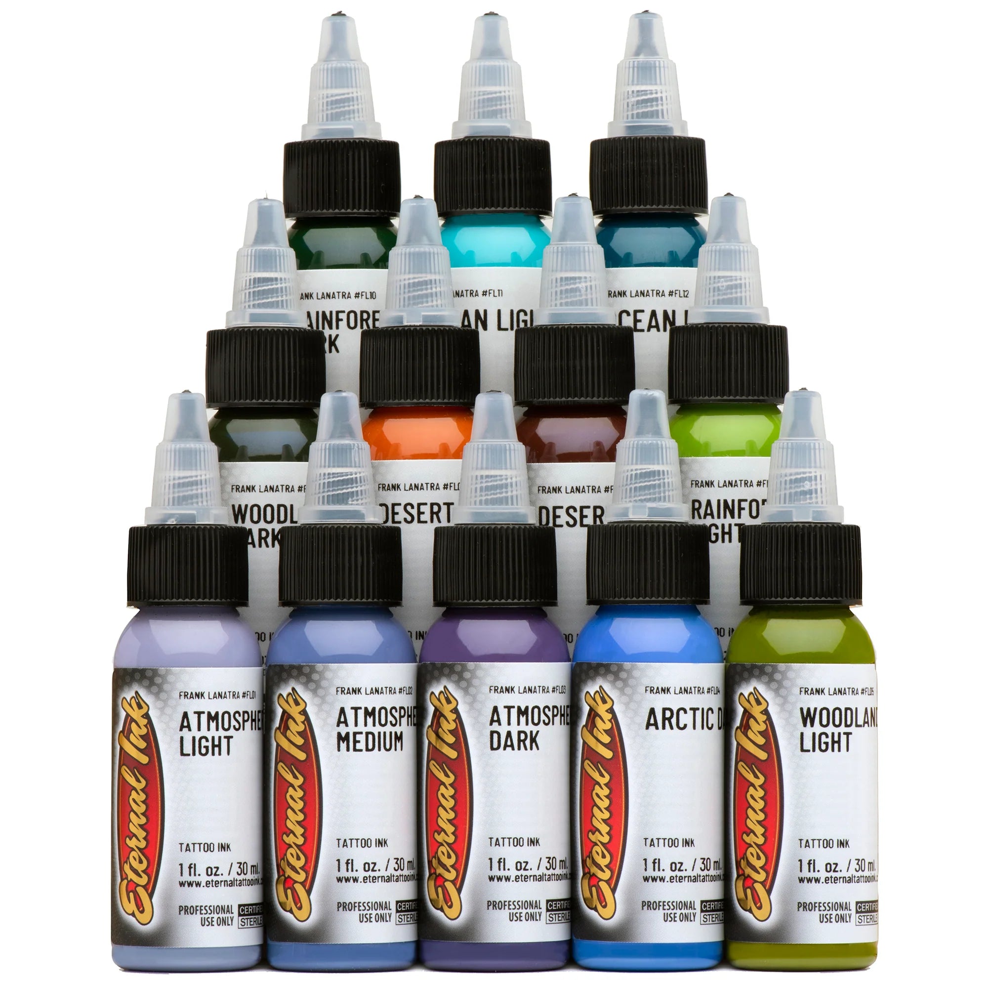 Frank La Natra Signature Series Eternal Tattoo Ink Set - Professional Tattoo Supplies for Artists - Perfect for Tattoo Studio, Body Art & Permanent Makeup