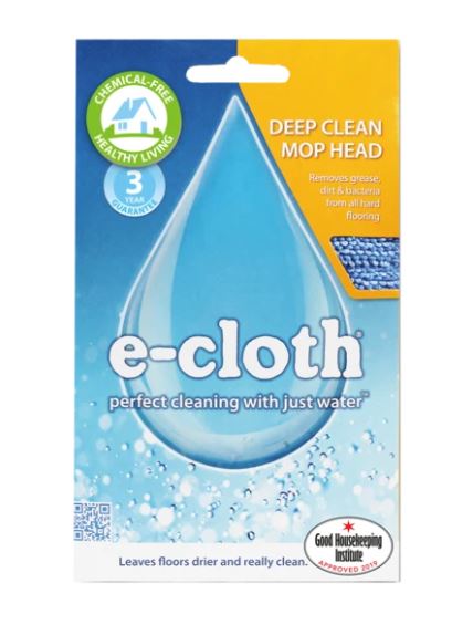 E Cloth Deep Clean Mop Head Replacement - Ultra Absorbent Microfiber for Floors & Hard Surfaces - Perfect for Kitchen, Bathroom & Tile Cleaning