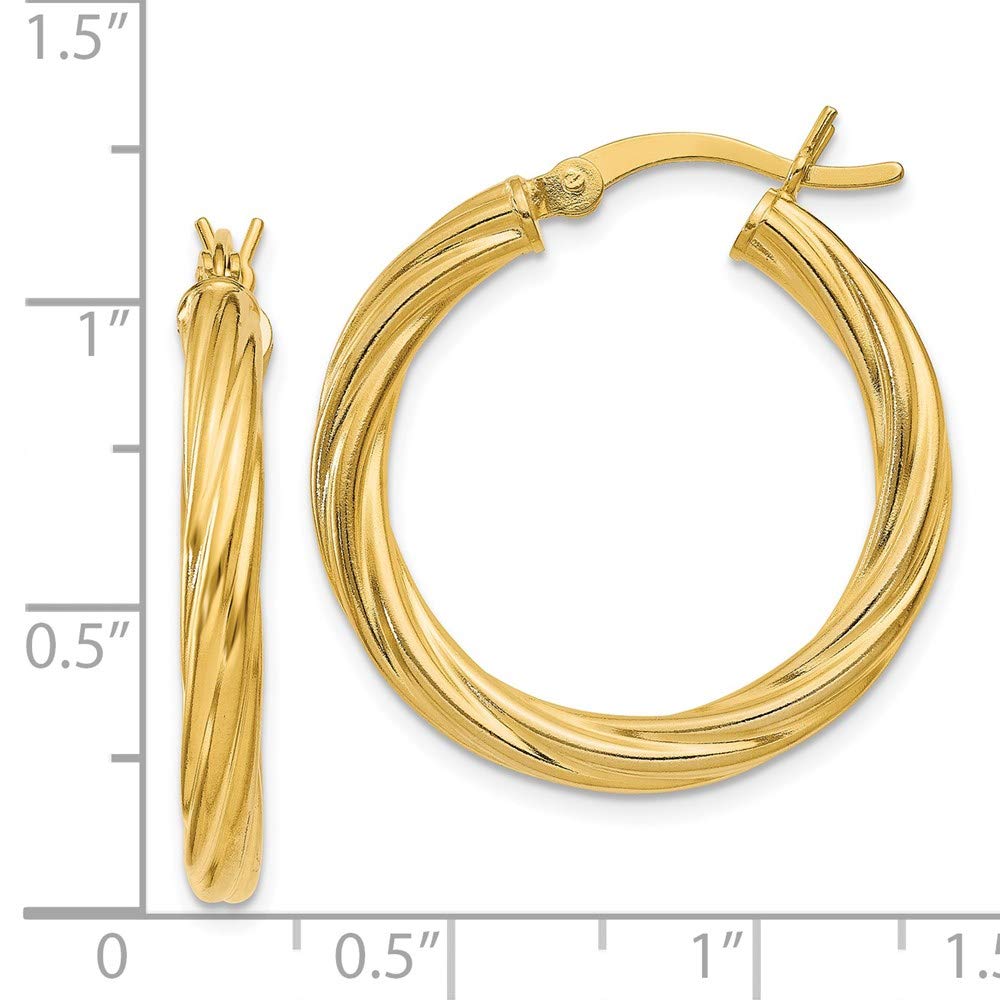 925 Sterling Silver Gold-Plated Twist Hoop Earrings 18mm - Elegant Dangle Earrings for Women, Perfect for Parties, Weddings & Everyday Wear