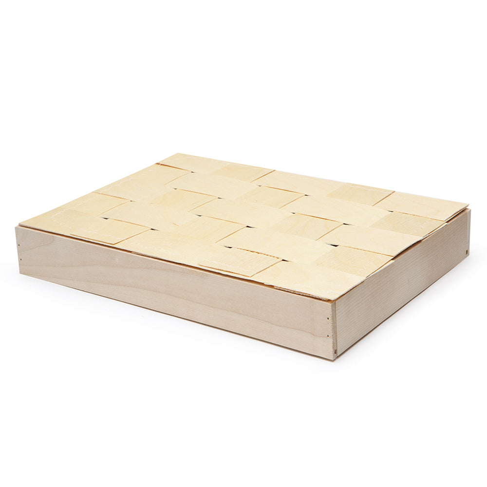 CHAMBORD Large Wooden Gift Crate - 13ct (13 x 9.7 x 1.7 inches) - Elegant Wooden Box for Wine Bottles, Whiskey, Champagne & Luxury Gifts - Perfect for Wedding, Anniversary & Corporate Gifting